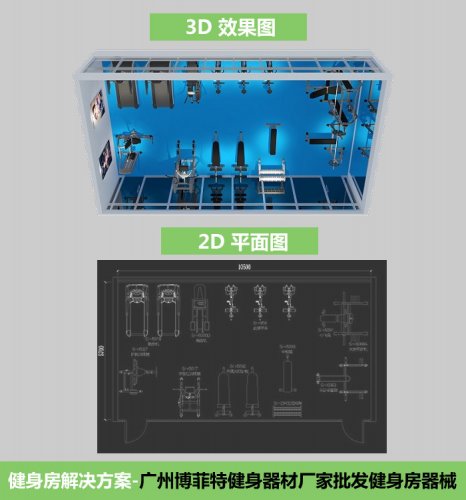 健身房設(shè)計_健身館解決方案_健身房3D效果圖2d平